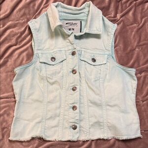 Silver Jeans Light Blue Denim Vest